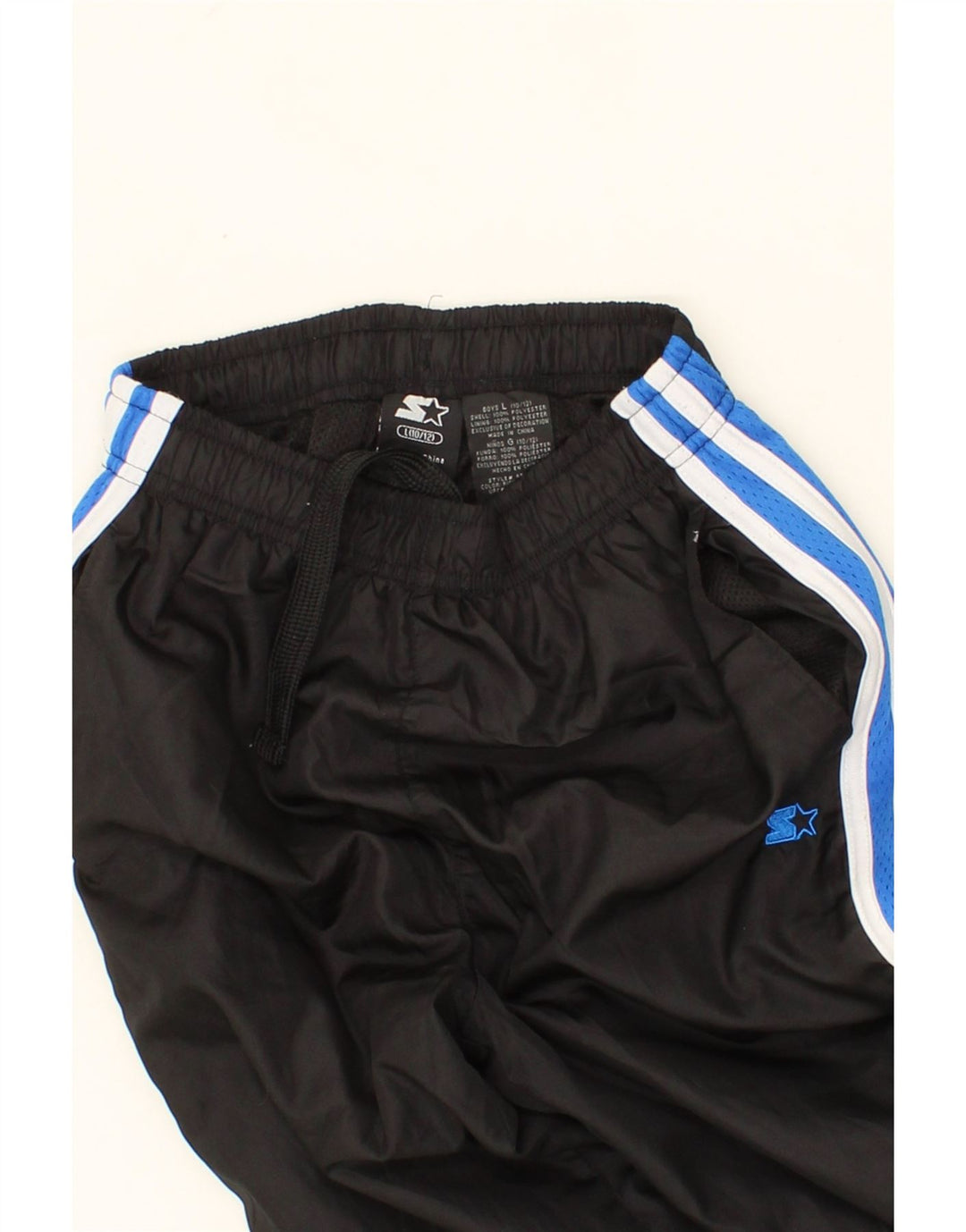 STARTER Boys Tracksuit Trousers 10-11 Years Large Black Polyester Vintage Starter and Second-Hand Starter from Messina Hembry 