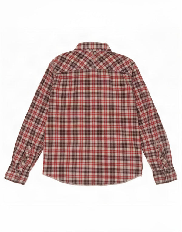 Tommy Hilfiger Camicia da uomo in flanella di cotone a quadri rossi grandi