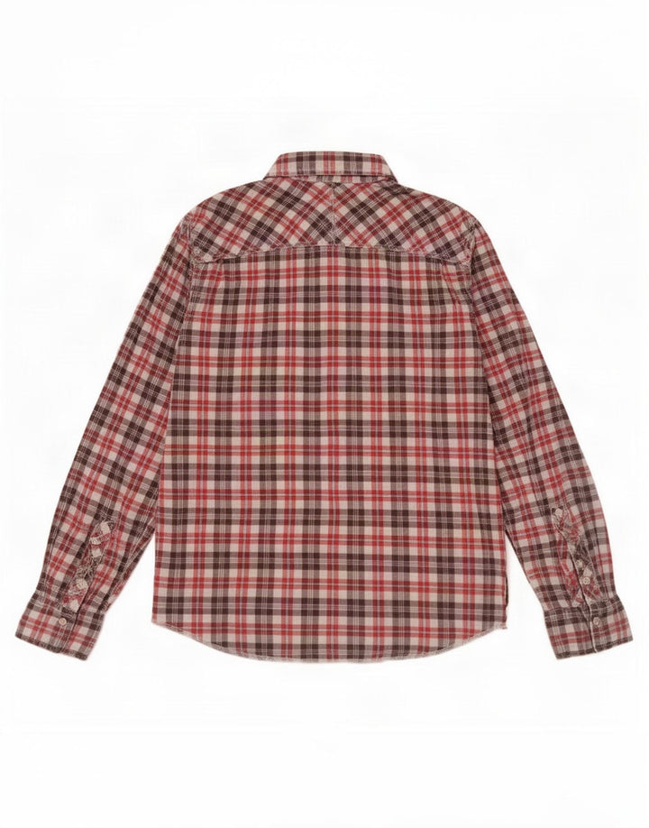 Tommy Hilfiger Camicia da uomo in flanella di cotone a quadri rossi grandi