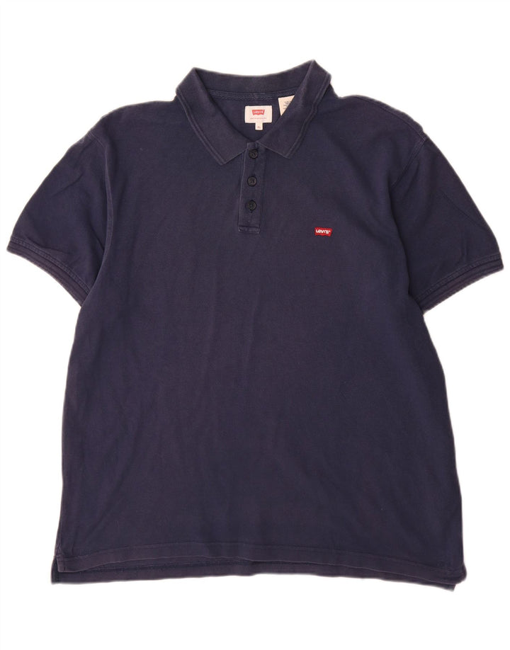 Polo Levi's da uomo XL in cotone blu navy