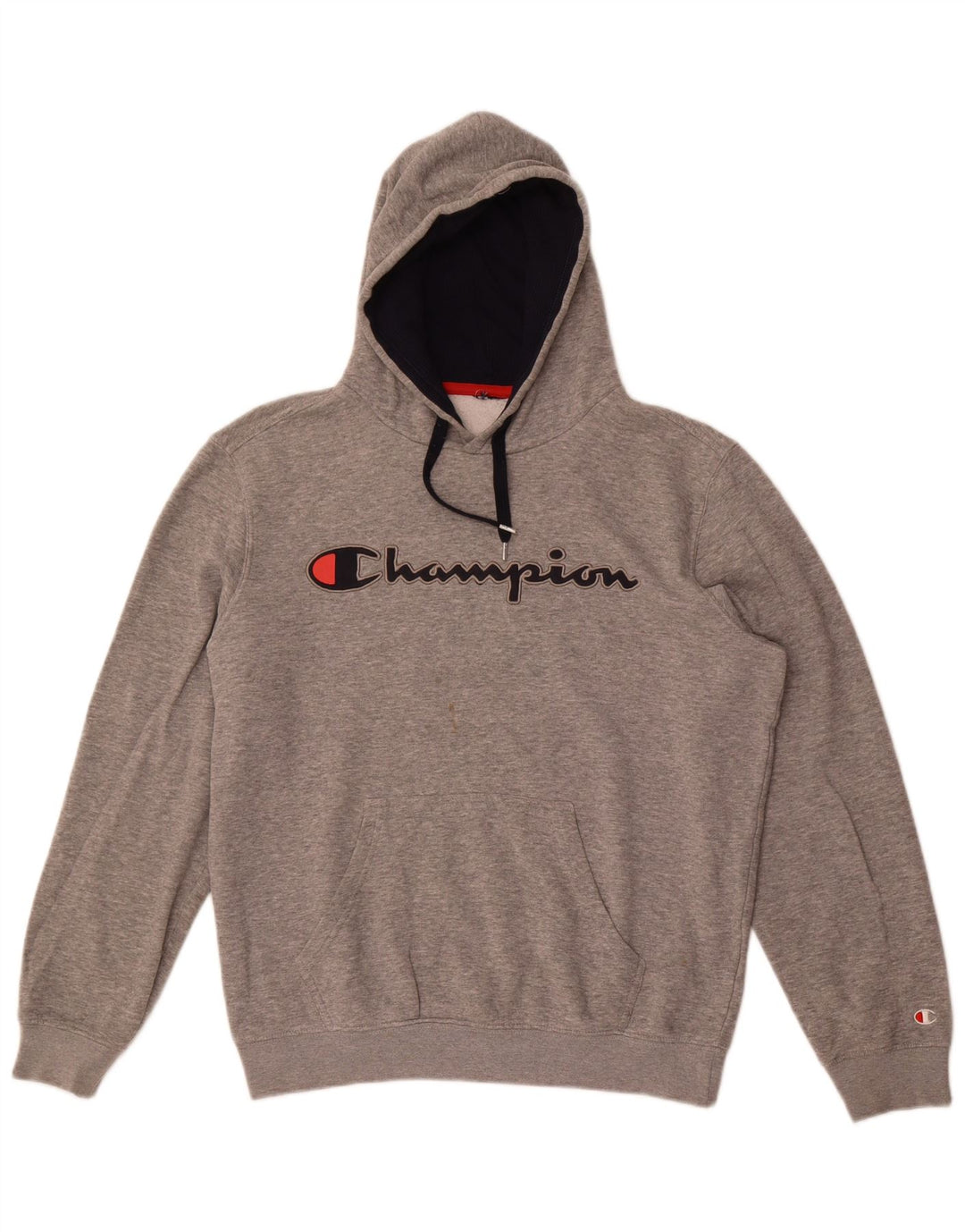 Maglione con cappuccio grafico da uomo Champion grande grigio screziato