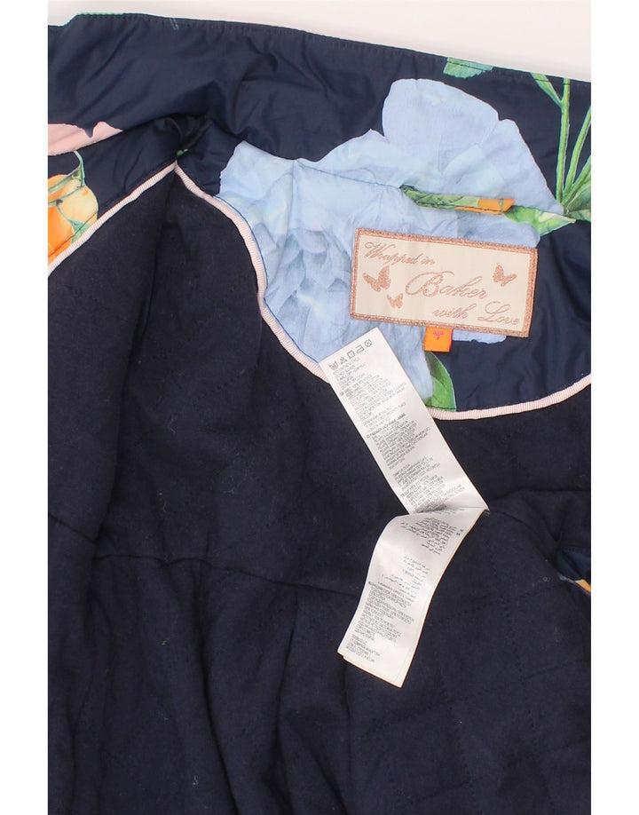 Impermeabile Ted Baker per ragazze 6-7 anni in poliestere floreale blu navy