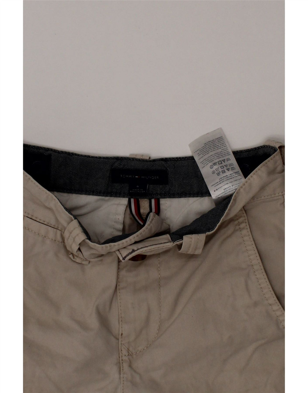 Pantaloncini chino per ragazzi Tommy Hilfiger 5-6 anni W24 cotone beige