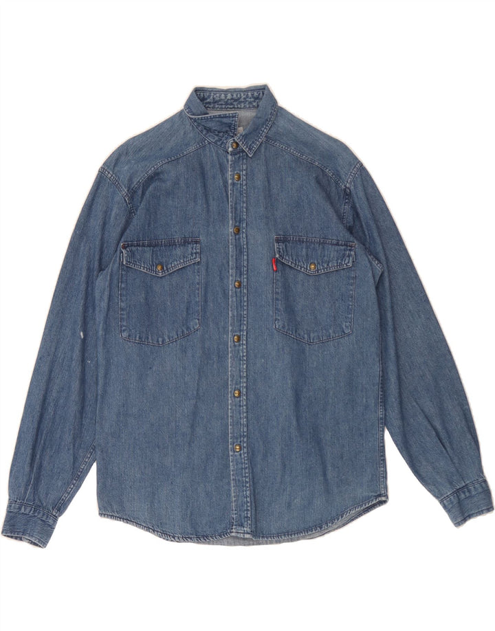 CARRERA Mens Denim Shirt Small Blue Vintage Carrera and Second-Hand Carrera from Messina Hembry 