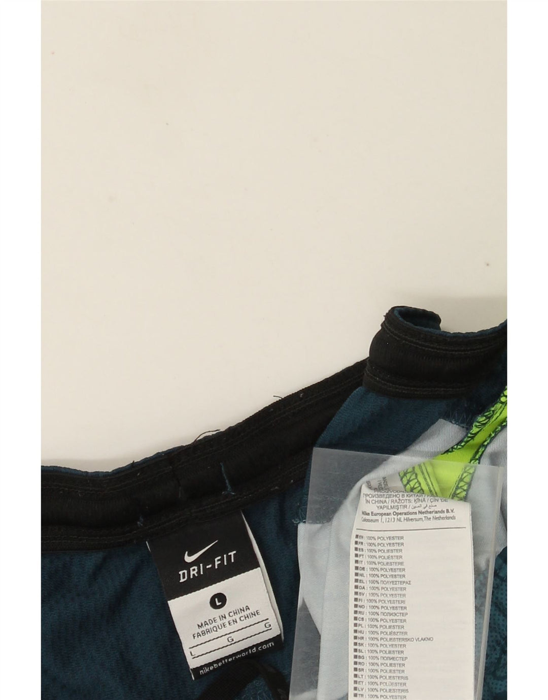 Pantaloncini sportivi Nike Dri Fit da uomo, grandi, in poliestere mimetico blu