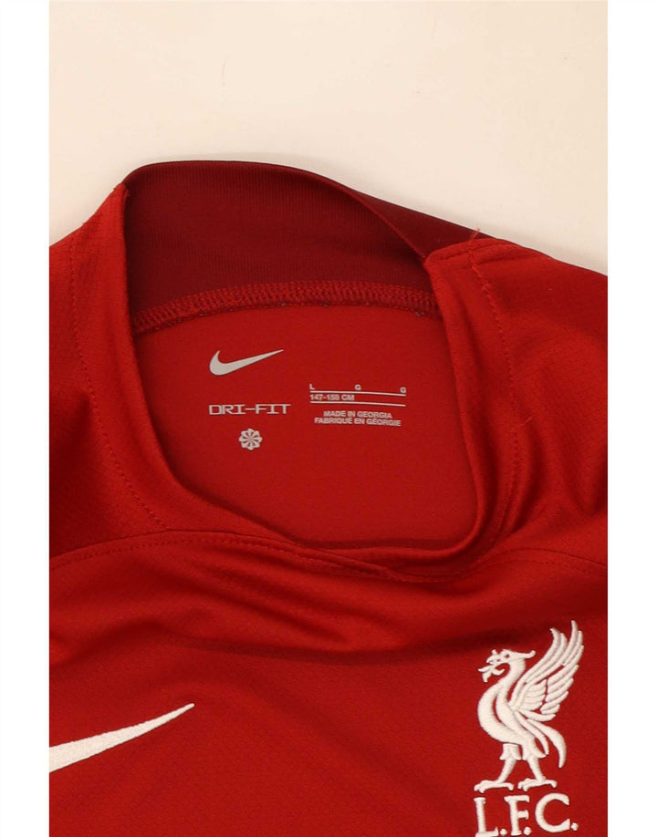 T-shirt grafica da ragazzo Nike Liverpool, 12-13 anni, grande, in poliestere rosso