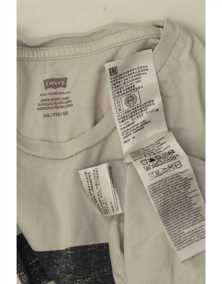 T-shirt grafica da uomo Levi's Top 2XL cotone bianco