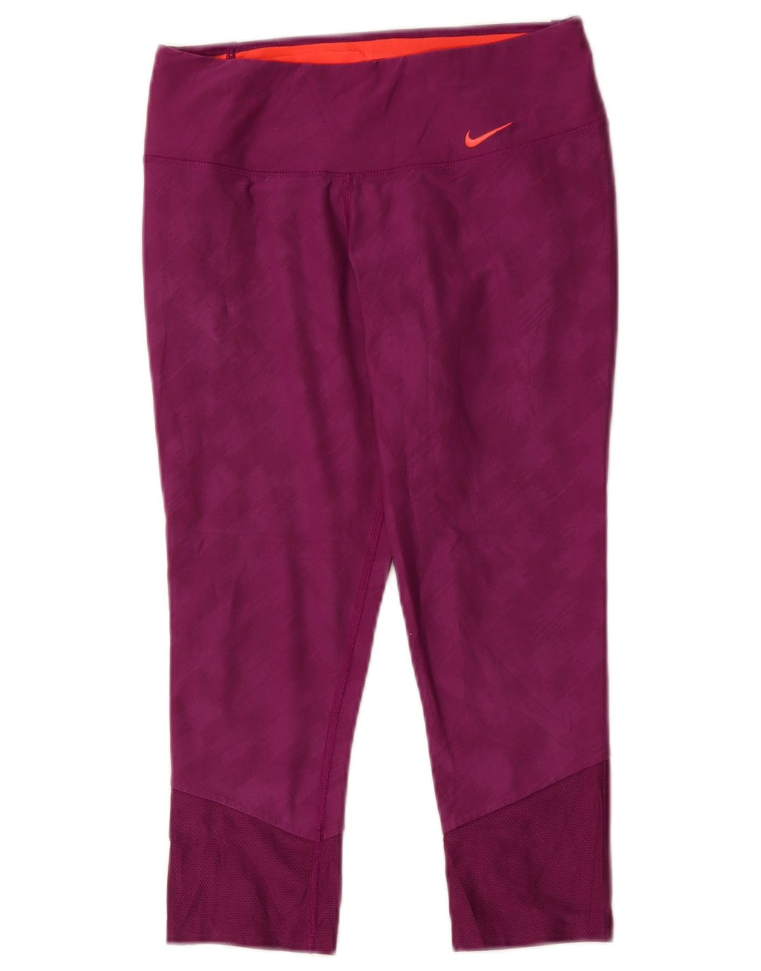 Leggings Capri da donna Nike UK 10 piccoli poliestere geometrico viola