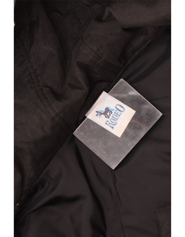 Giacca da sci pullover con cappuccio da uomo RODEO UK 46 3XL Nera geometrica