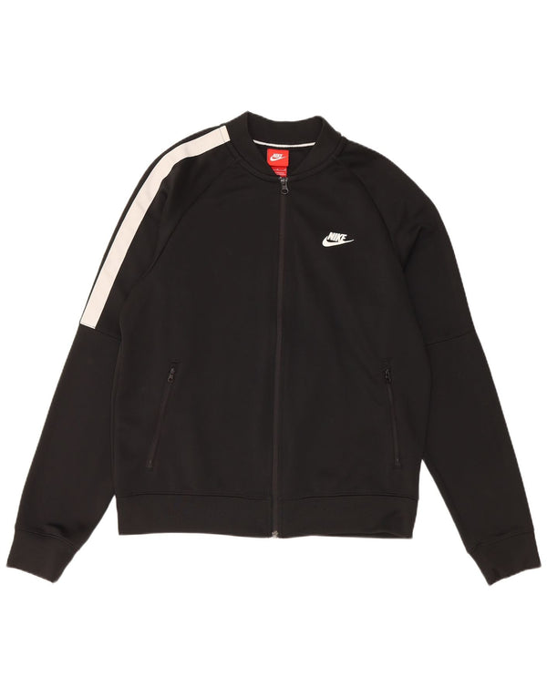 Giacca da ginnastica da uomo Nike, giacca media, colore nero, in poliestere color block