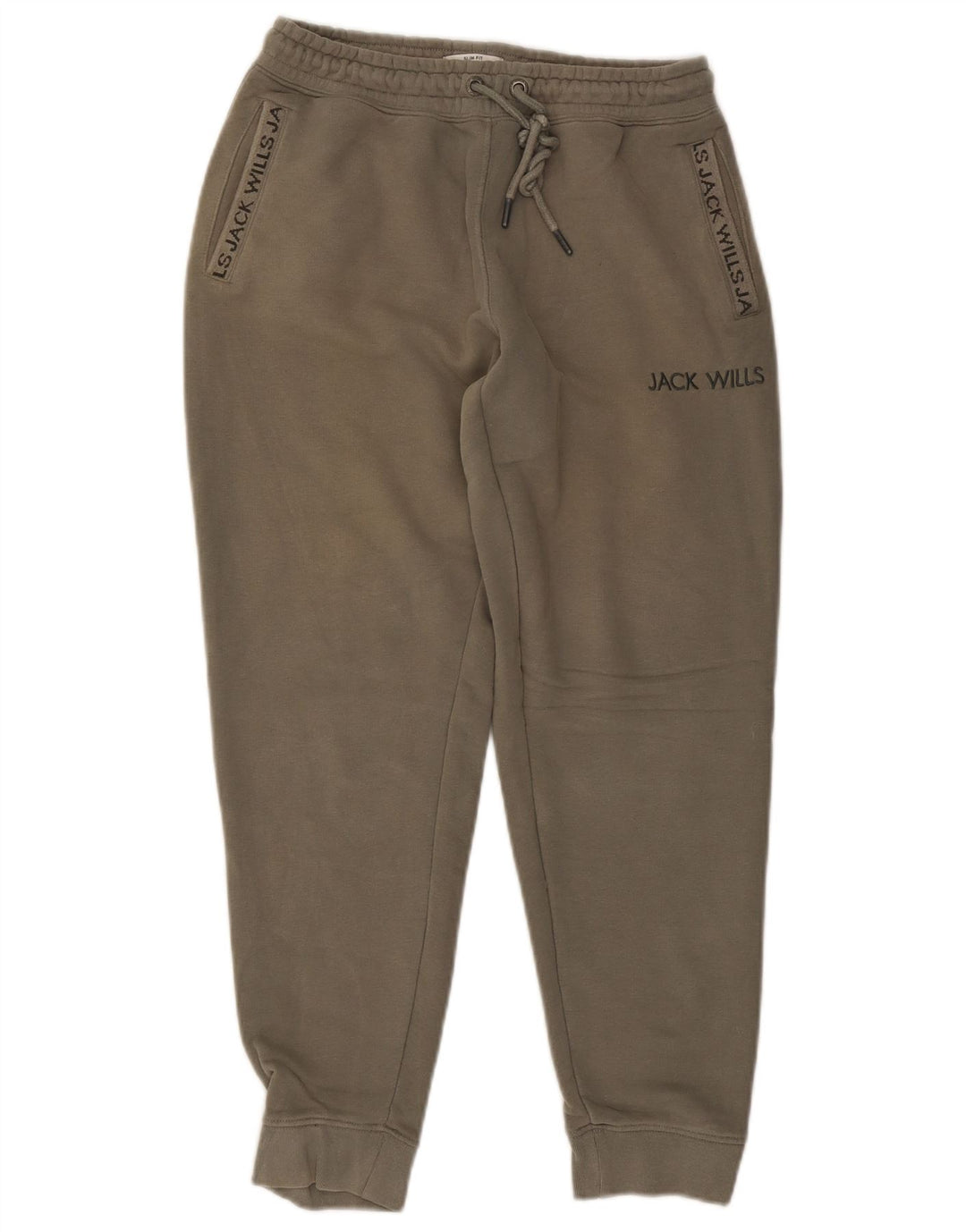 JACK WILLS Pantaloni da tuta da uomo con grafica slim da jogging piccoli in cotone kaki