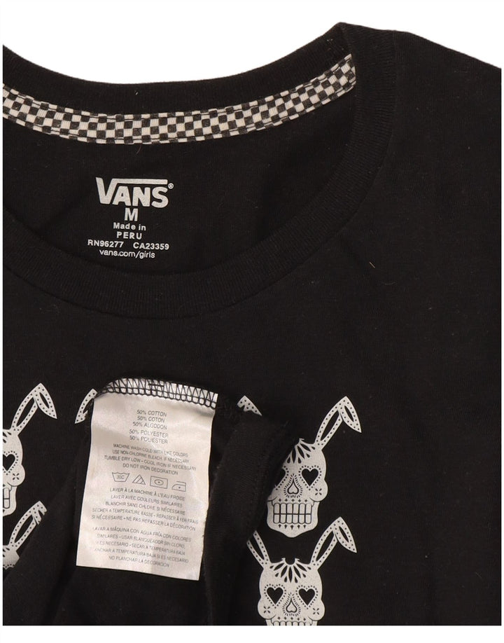 T-shirt grafica da donna Vans Top UK 12 Medium Black Cotton