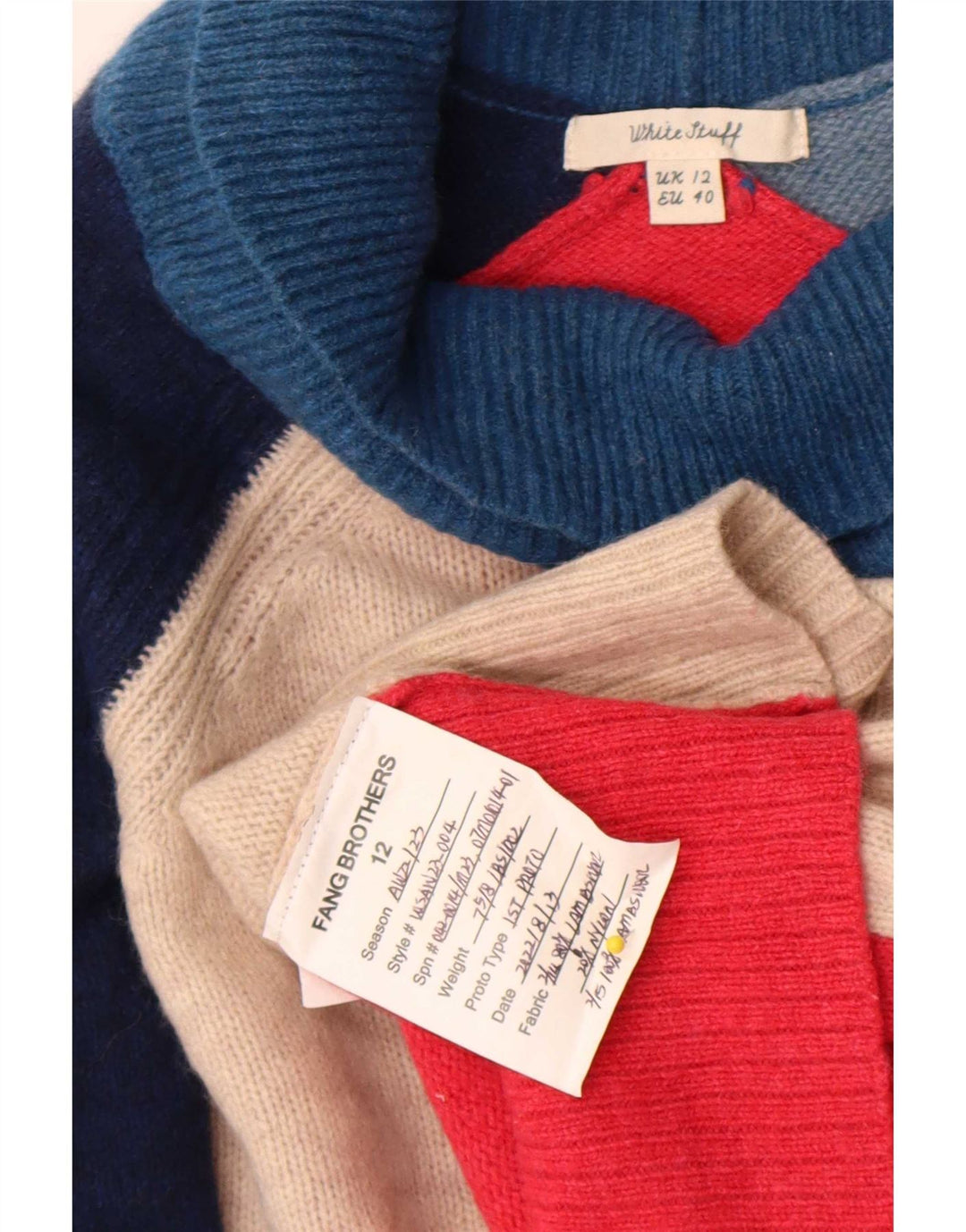 Maglione maglione a collo alto da donna White Stuff UK 12 Medio Multicolor
