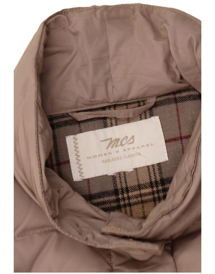 MARLBORO CLASSICS Giacca imbottita da donna UK 16 Large Beige