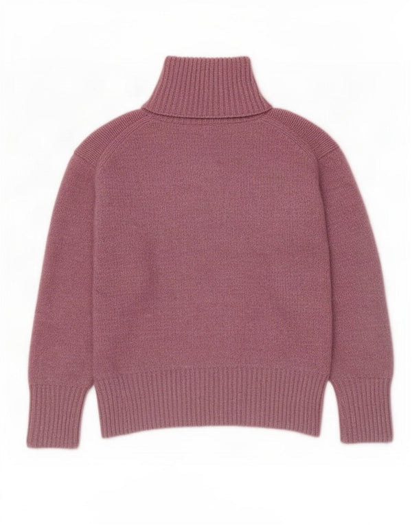 Maglione maglione oversize con collo alto da donna Zara UK 14 Poliestere rosa medio