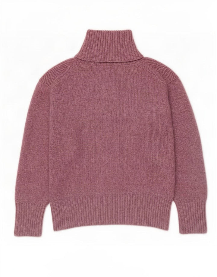 Maglione maglione oversize con collo alto da donna Zara UK 14 Poliestere rosa medio