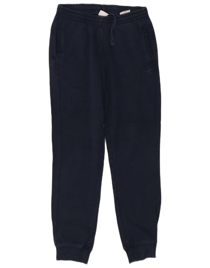 Pantaloni da tuta da uomo Diadora Joggers medi in cotone blu navy