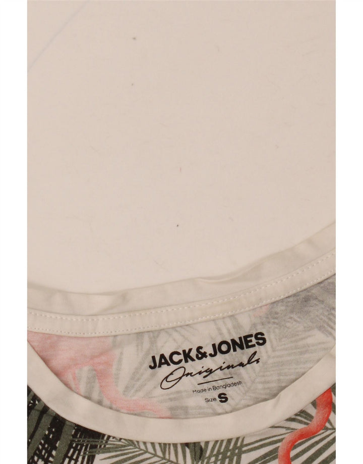 JACK & JONES T-shirt grafica da uomo con motivo floreale piccolo multicolore