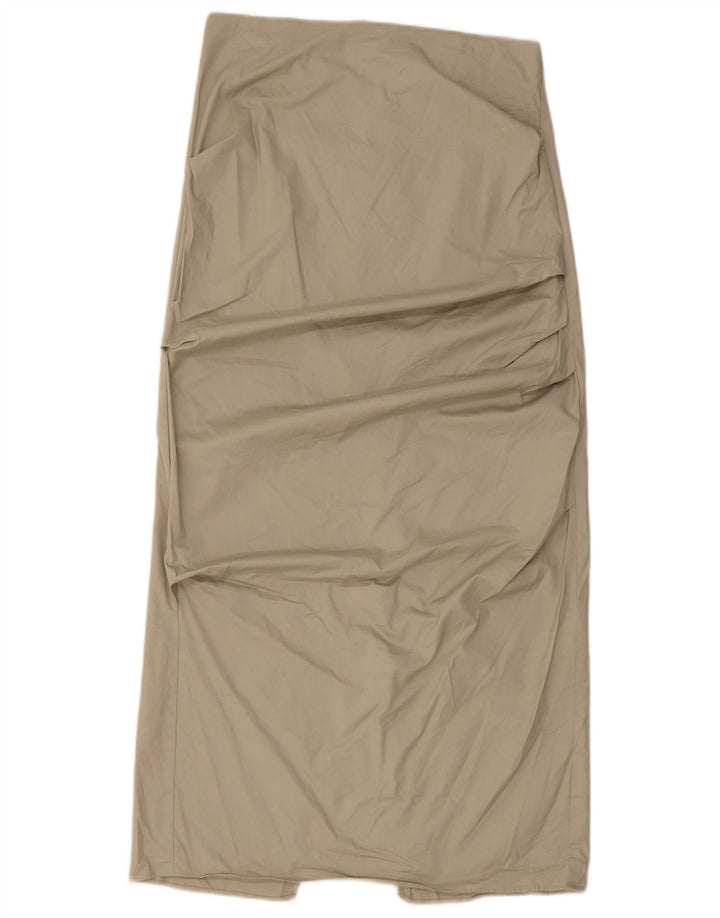 Gonna lunga Zara da donna media W28 in cotone verde