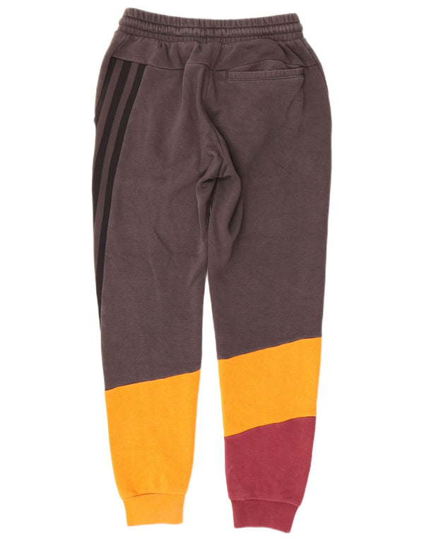 Pantaloni da tuta da uomo Adidas Joggers Small in cotone color block grigio