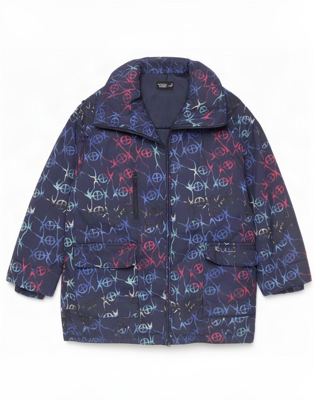 Giacca imbottita con cappuccio da donna FUCHS & SCHMITT UK 16 Large Blu Navy geometrico