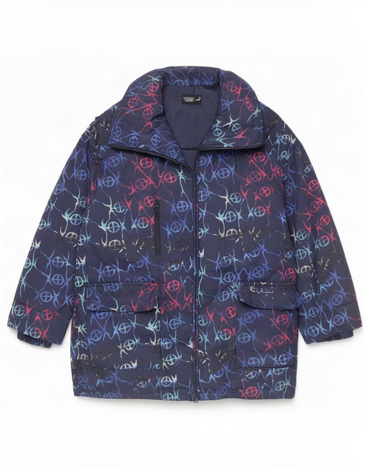 Giacca imbottita con cappuccio da donna FUCHS & SCHMITT UK 16 Large Blu Navy geometrico