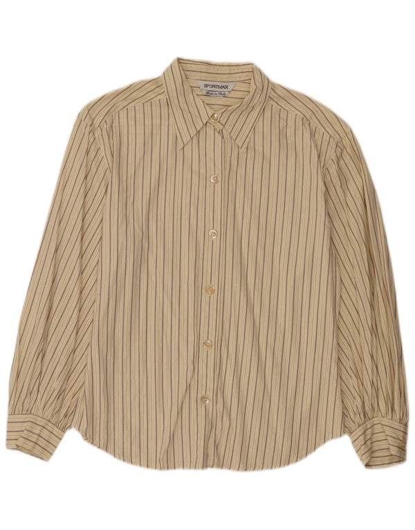 Camicia da donna Sportmax UK 12 a righe beige medio
