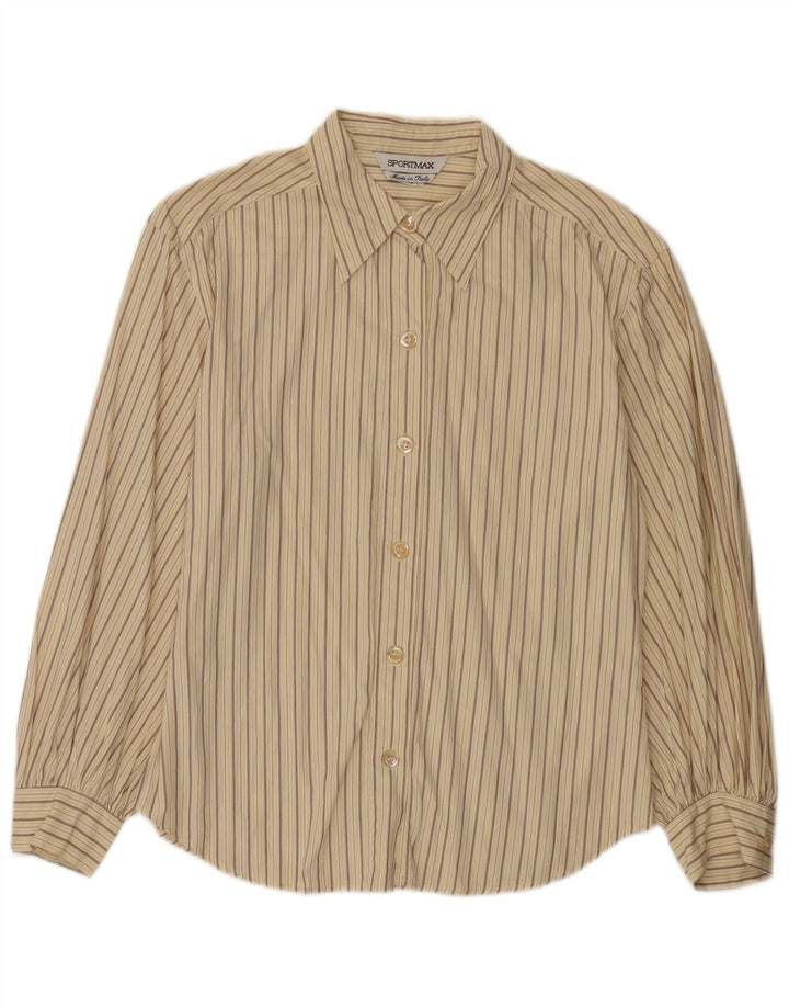 Camicia da donna Sportmax UK 12 a righe beige medio