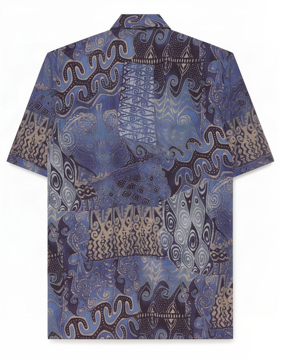Camicetta Donna Manica Corta Dolomiten IT 47 Large Blu Patchwork