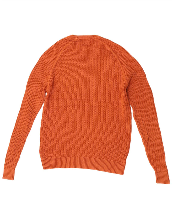Maglione maglione girocollo da uomo Zara in cotone marrone medio
