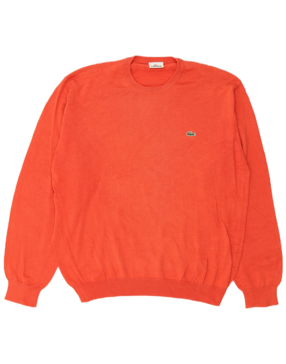 Maglione maglione girocollo da uomo Lacoste taglia 4 cotone arancione medio
