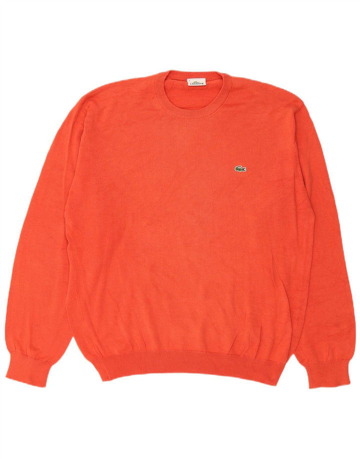 Maglione maglione girocollo da uomo Lacoste taglia 4 cotone arancione medio