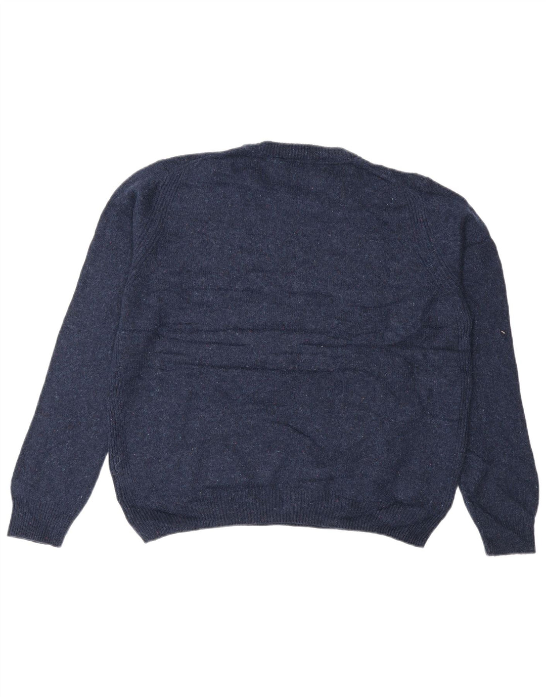Maglione maglione girocollo da donna Marks & Spencer UK 12 Lana blu navy medio
