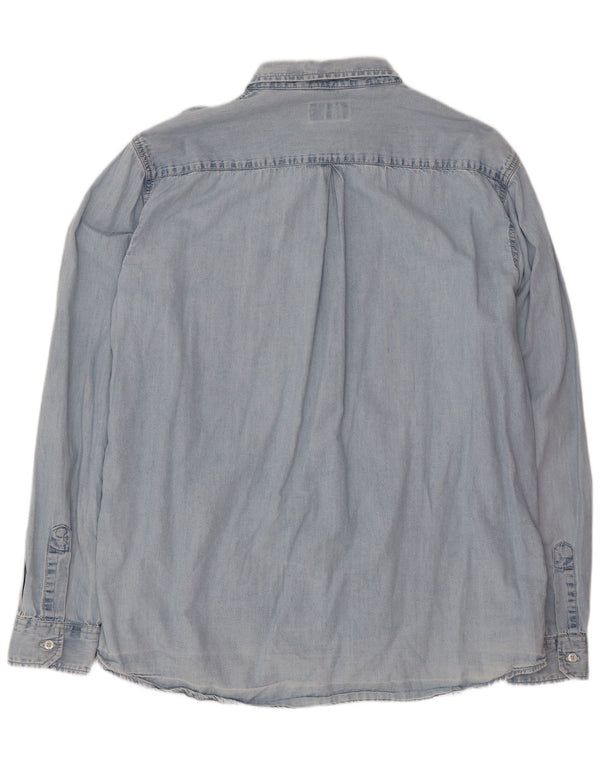 Camicia di jeans da uomo Carrera XL in cotone blu