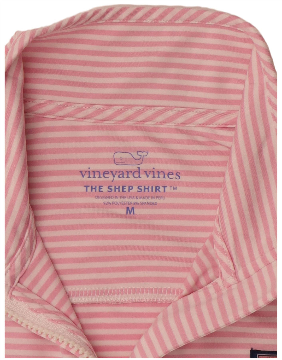 VINEYARD VINES Top da tuta da donna pullover UK 14 medio rosa a righe