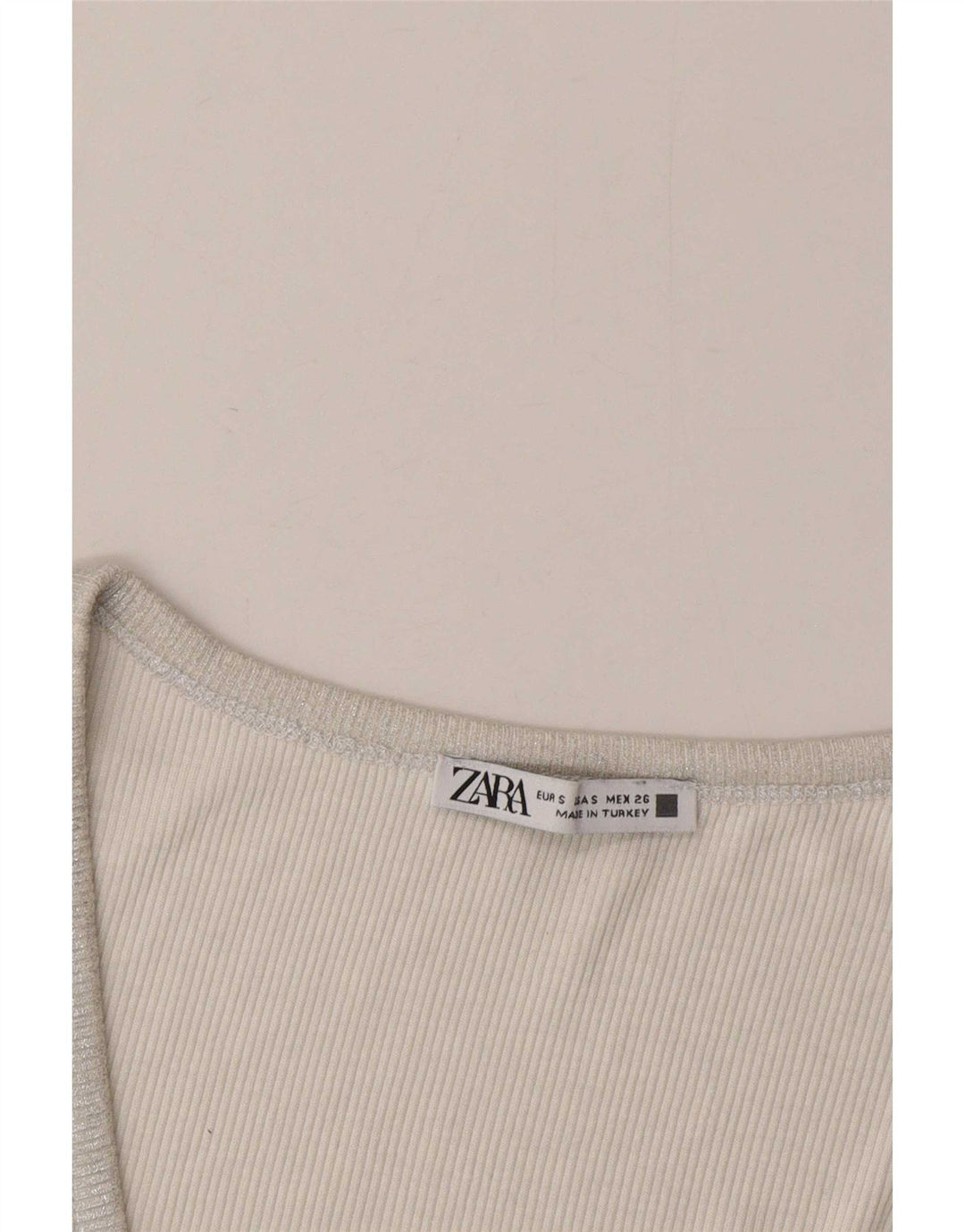 Canotta Zara da donna UK 8 piccola argento