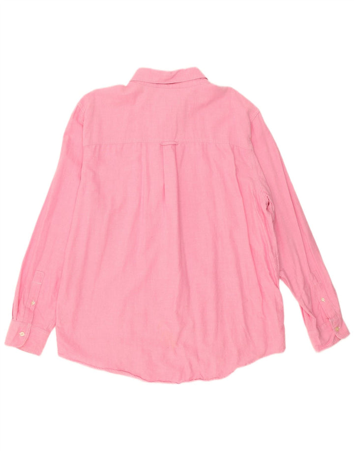 Camicia da uomo Chaps XL in cotone rosa
