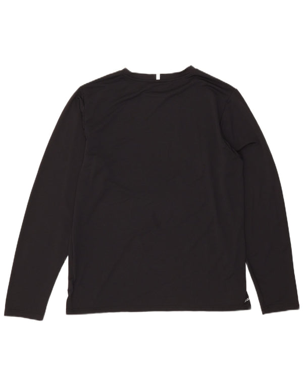 New Balance Maglia da uomo a maniche lunghe grande nera in poliestere