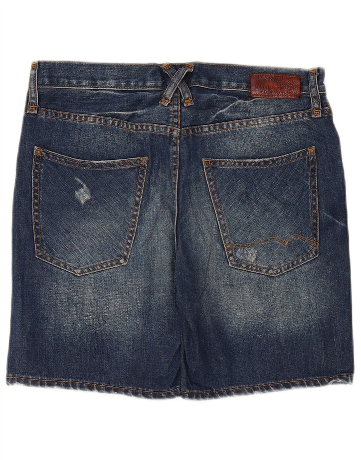 Pantaloncini di jeans invecchiati Maison Scotch da donna W32 Blu medio