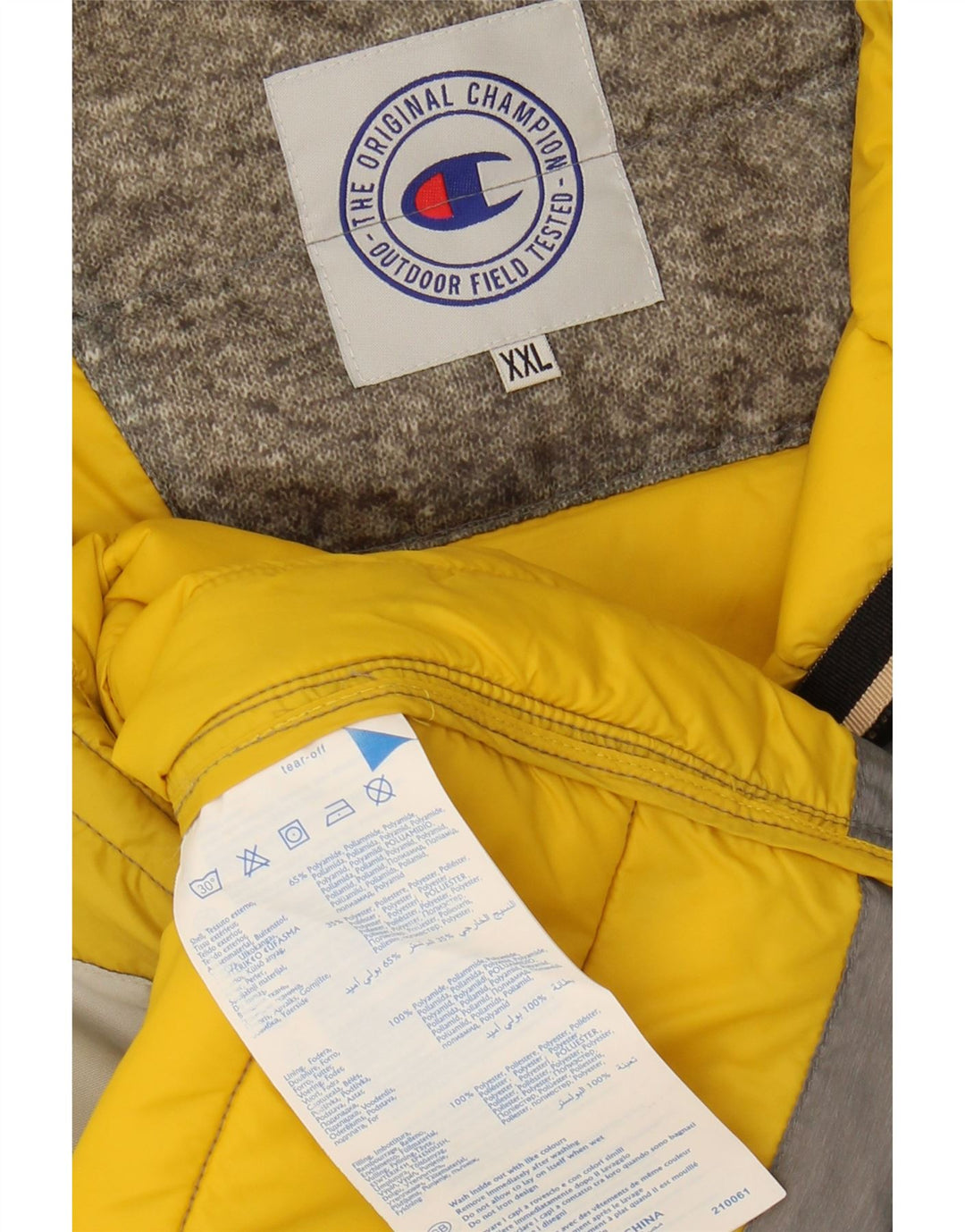 CHAMPION Mens Padded Gilet UK 44 2XL Grey Polyamide Vintage Champion and Second-Hand Champion from Messina Hembry 