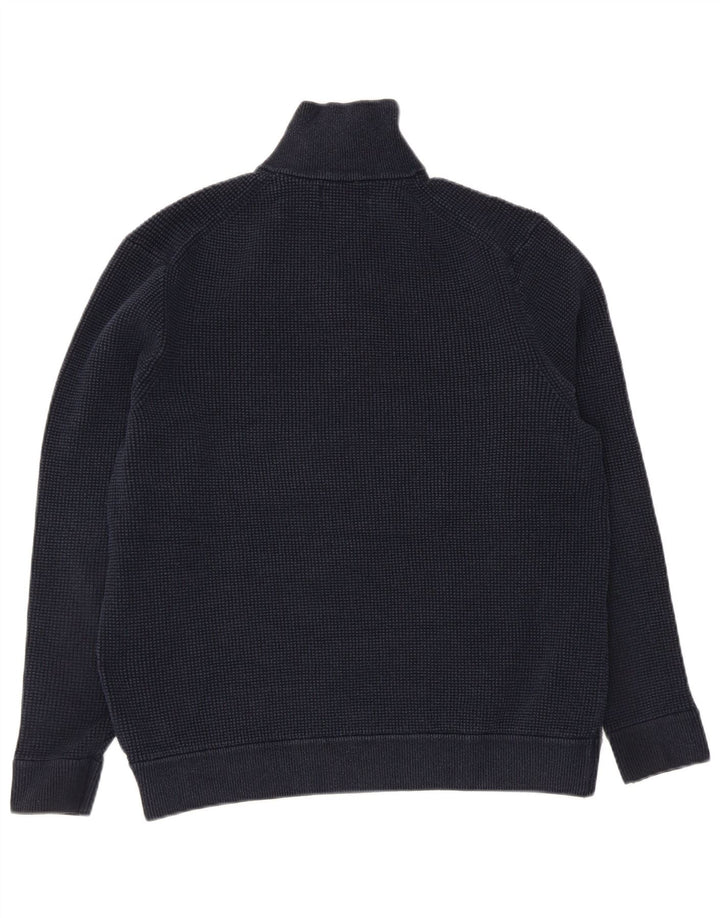 Maglione da uomo Marks & Spencer con zip e collo XL in poliestere blu navy
