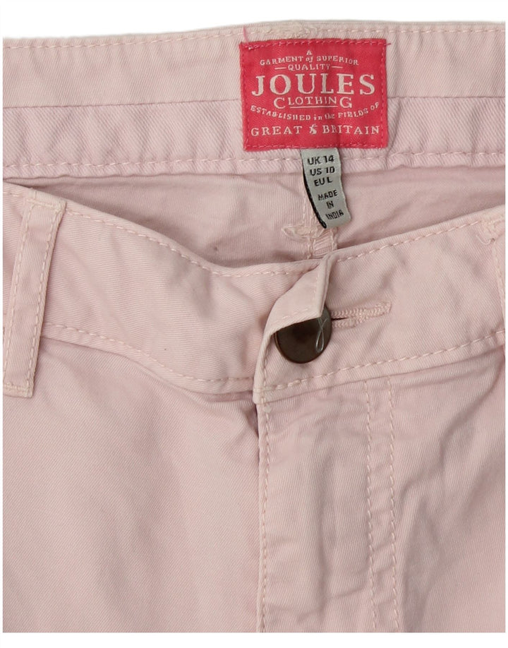 JOULES Pantaloni chino affusolati da donna UK 14 Large W32 L25 Cotone rosa