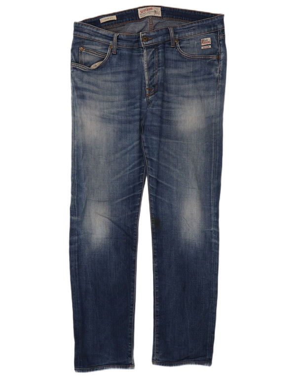 Jeans slim da uomo Roy Rogers W36 L30 cotone blu