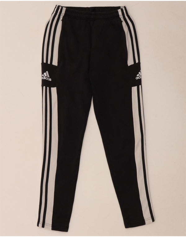 ADIDAS Womens Tracksuit Trousers UK 6 XS  Black Colourblock Cotton