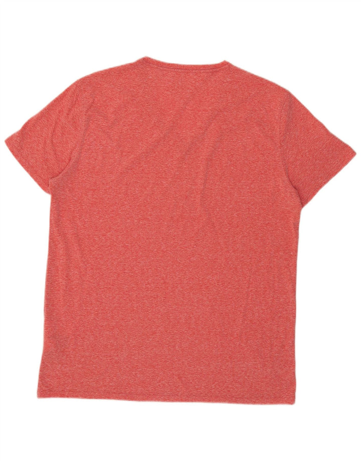 T-shirt da uomo vestibilità regolare Tommy Hilfiger Top XL poliestere chiazzato rosso