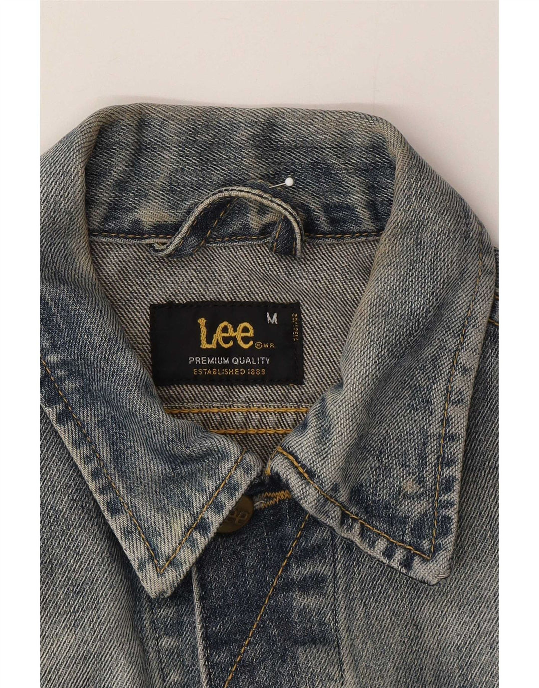 Giacca di jeans Rider da donna Lee UK 12 Cotone blu medio