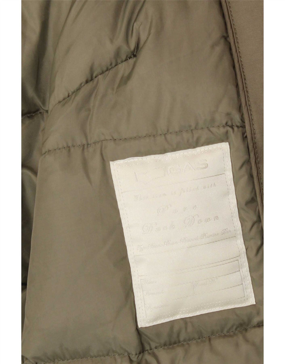 Gas Parka imbottito con cappuccio da donna UK 14 Medium Khaki