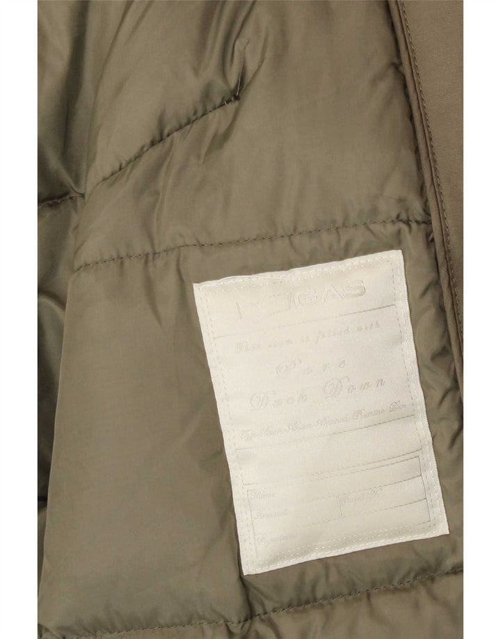 Gas Parka imbottito con cappuccio da donna UK 14 Medium Khaki
