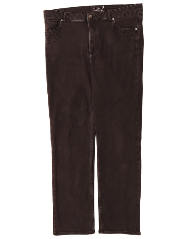 Jeans dritti Marks & Spencer da donna Per Una UK 16 Large W34 L30 Nero