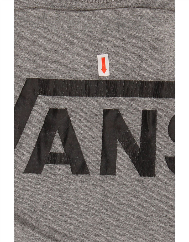 Felpa grafica da donna VANS maglione UK 14 grande grigio